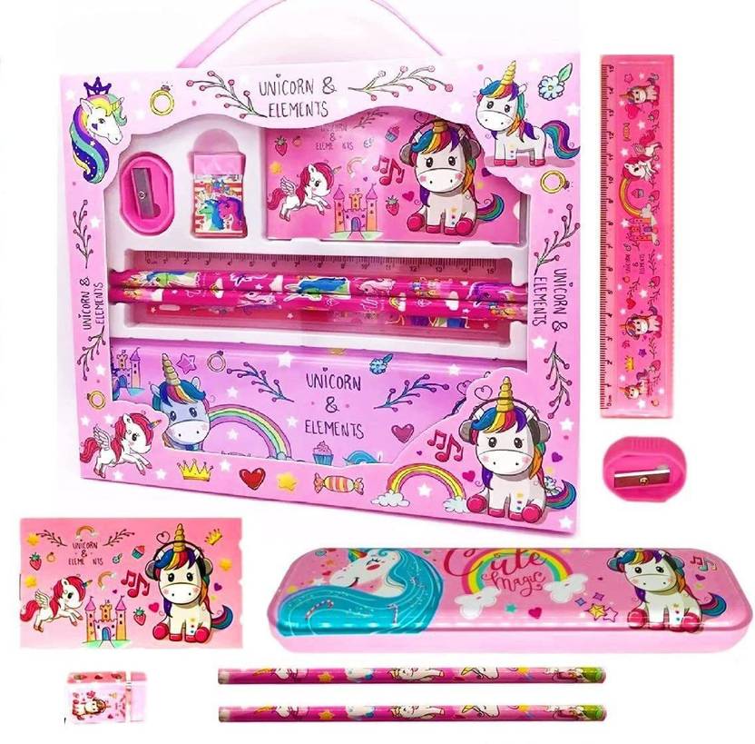 KOBBET Unicorn Stationery Kit with Pencil Eraser