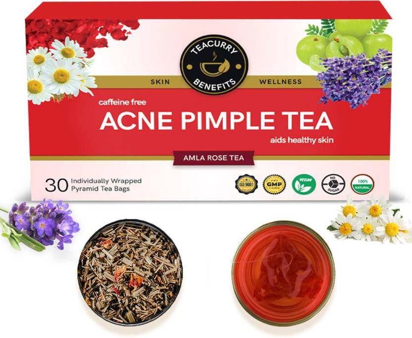 TEACURRY Acne Tea Pimples, Cysts, Whiteheads, Blackheads, Pustules