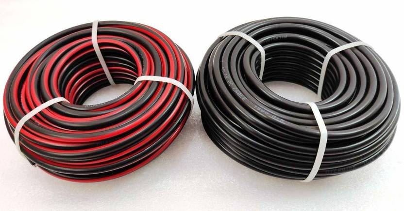 Microtek Solar DC Cable XLPO TUV Protected(30m Black, 30m Red-Black) 4 ...
