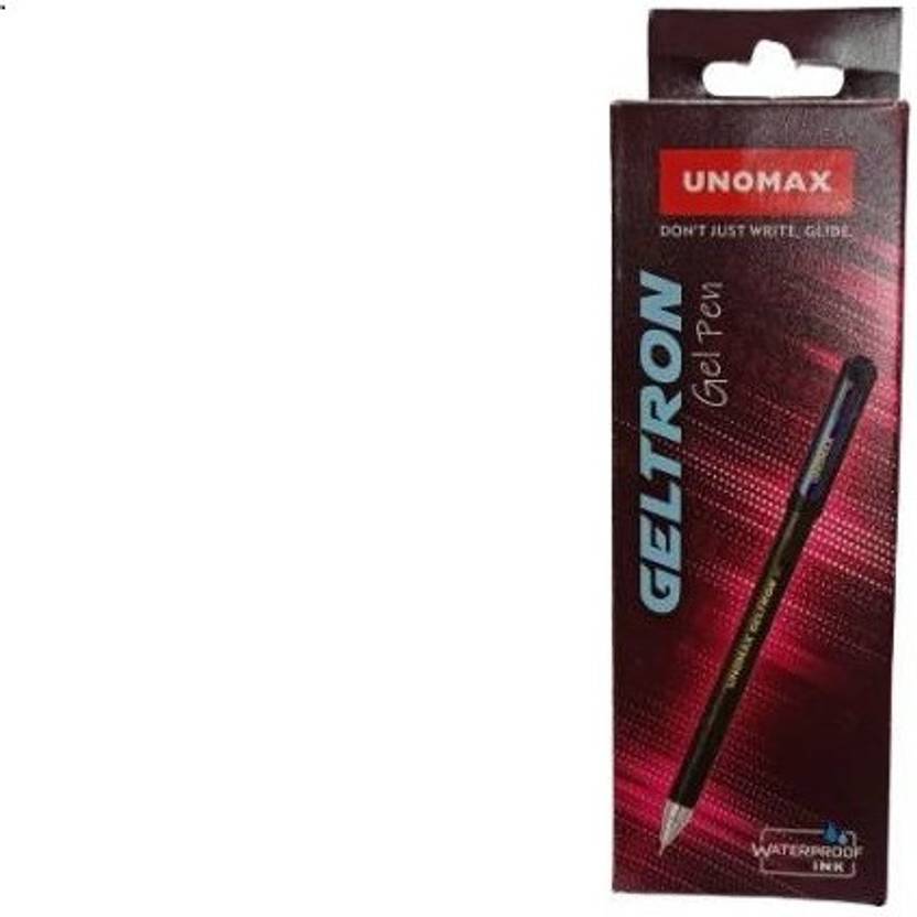 UNOMAX Unomax Geltron Gel Pen, Blue Gel Pen, Gel Pen Pack of 10, Ink Color - Blue