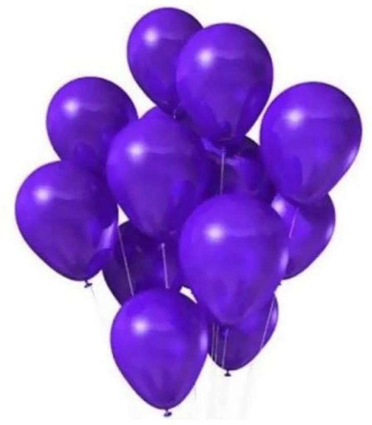 Blisskart Solid (Pack of 30)Purple Metallic Balloons for Birthday Decoration Balloon