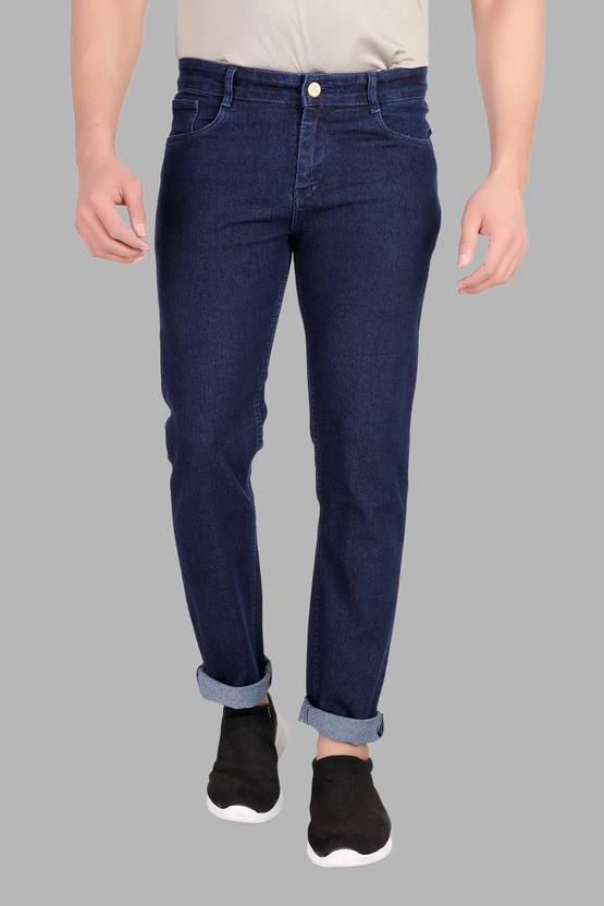RAGZO Men Slim Low Rise Dark Blue Jeans