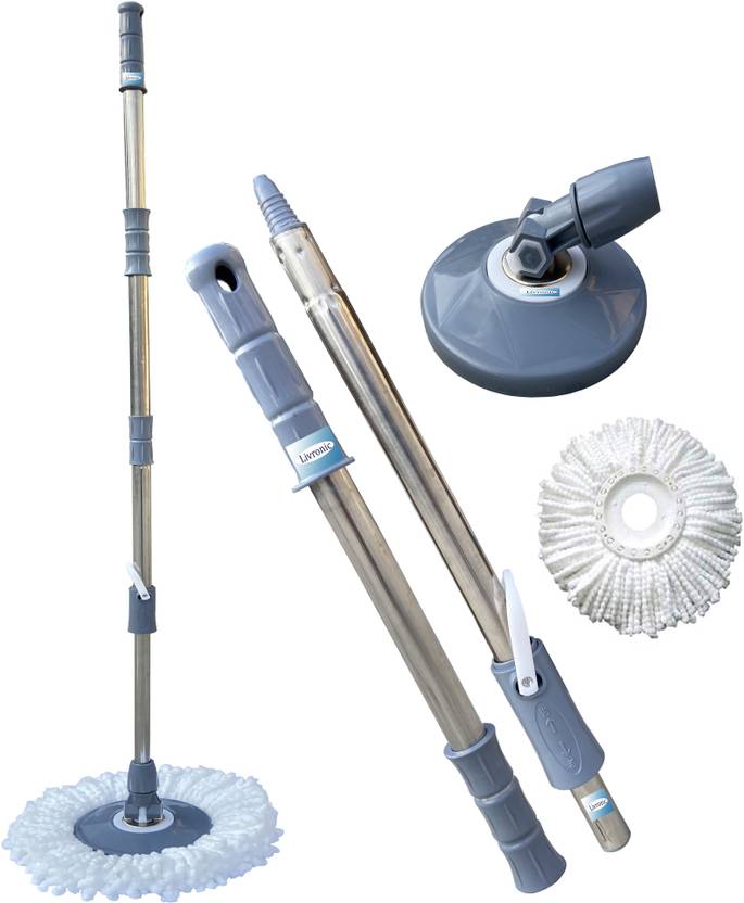 Livronic Classic Grey Long Mop Stick India's Biggest Rod Set Easy to