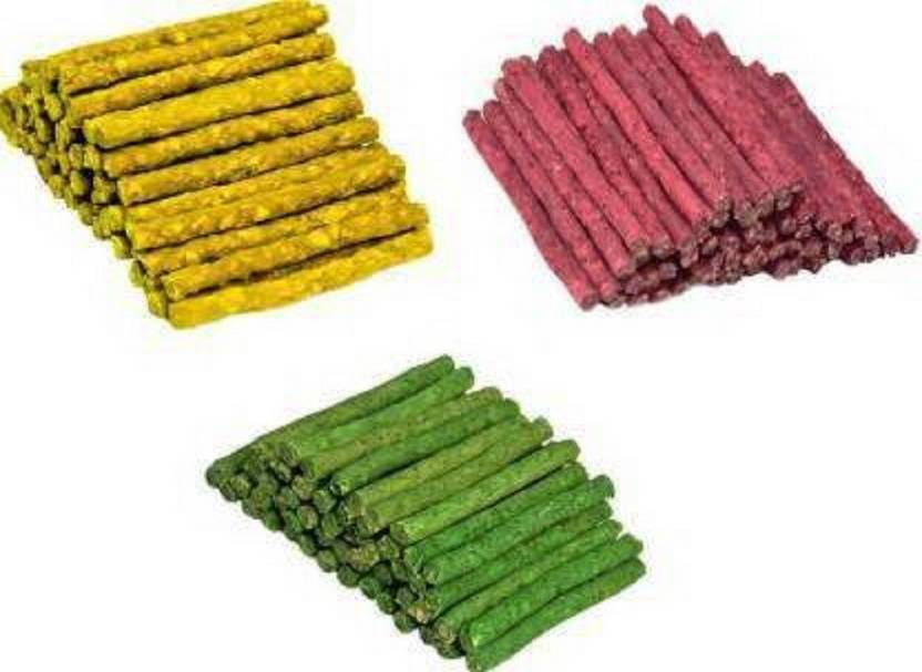 Blacknose Dog Chew Rawhide (Chicken, Mutton & Mint) Munchy Sticks (200Gm) Combo Pack Chicken, Mutton, Egg 0.2 kg Dry Adult, Senior, Young Dog Food
