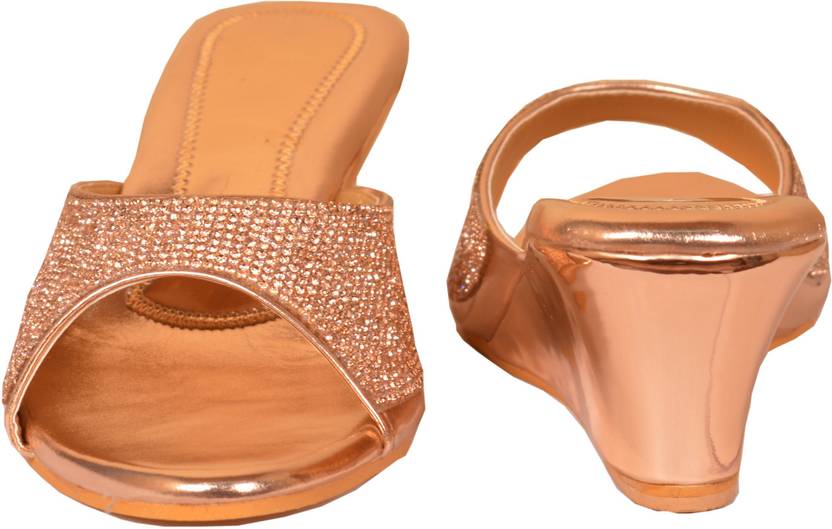 Women Gold Heels Sandal