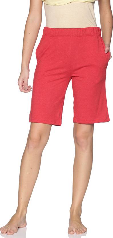 ECOLINE Clothing Solid Women Red Beach Shorts