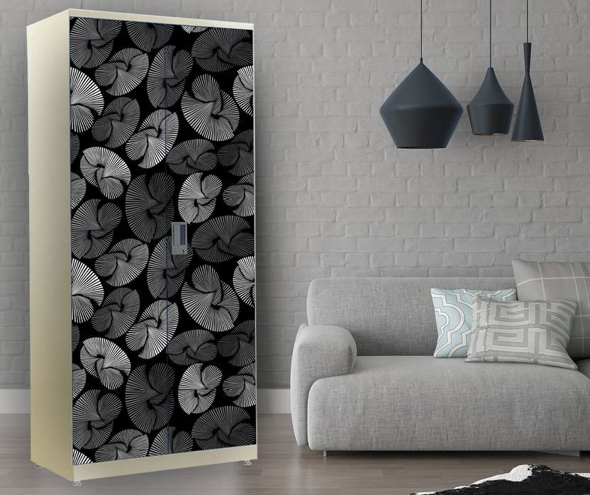 Luxury 213.36 cm Almirah Sticker Extra Large Floral Design for Almirah