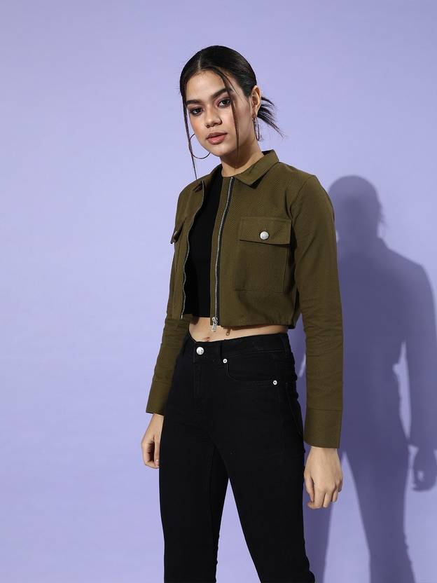 Popnetic Women Solid Jacket