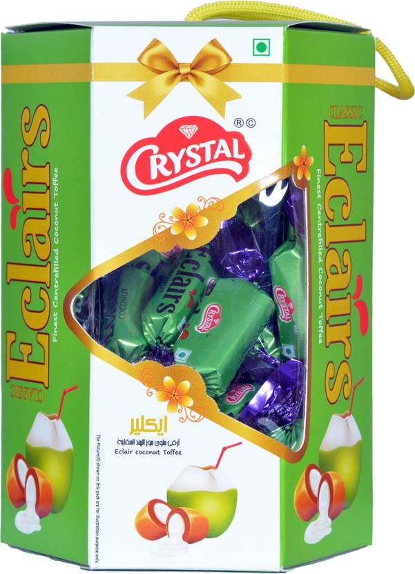 CRYSTAL Eclairs Coconut Toffee Candy Gift Hamper for Family Pack