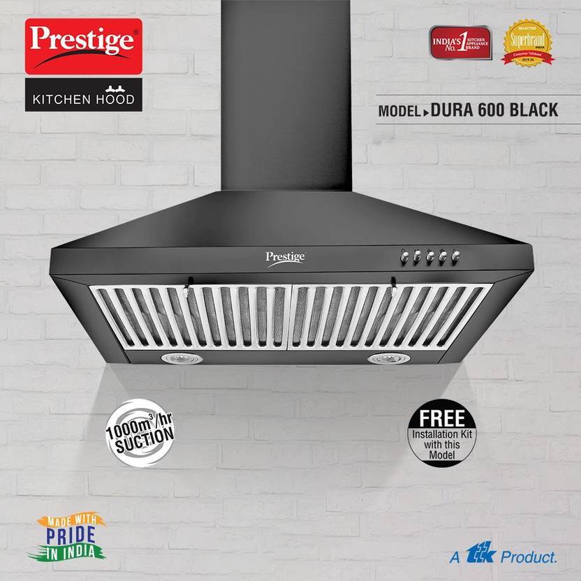 Prestige Dura 600 3 Speed Control Powder Coated Kitchen Hood With