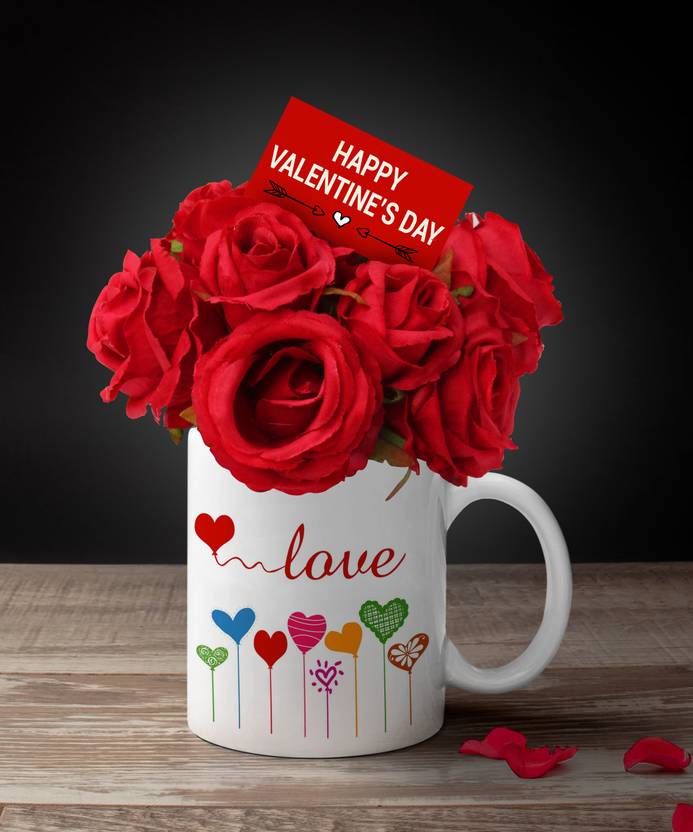 TIED RIBBONS Valentine Day Gifts for Girlfriend Boyfriend-Coffee Mug