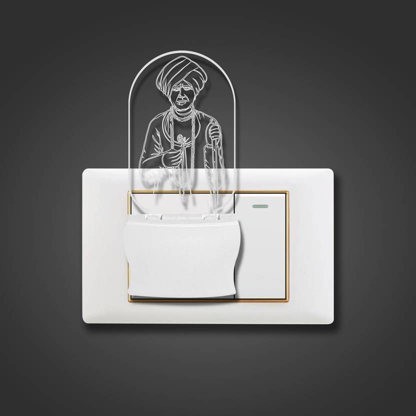 Yami 3D The Lord Jalaram Bapa God Art Design For Home & Temple Decoration 3D Illusion Night Lamp