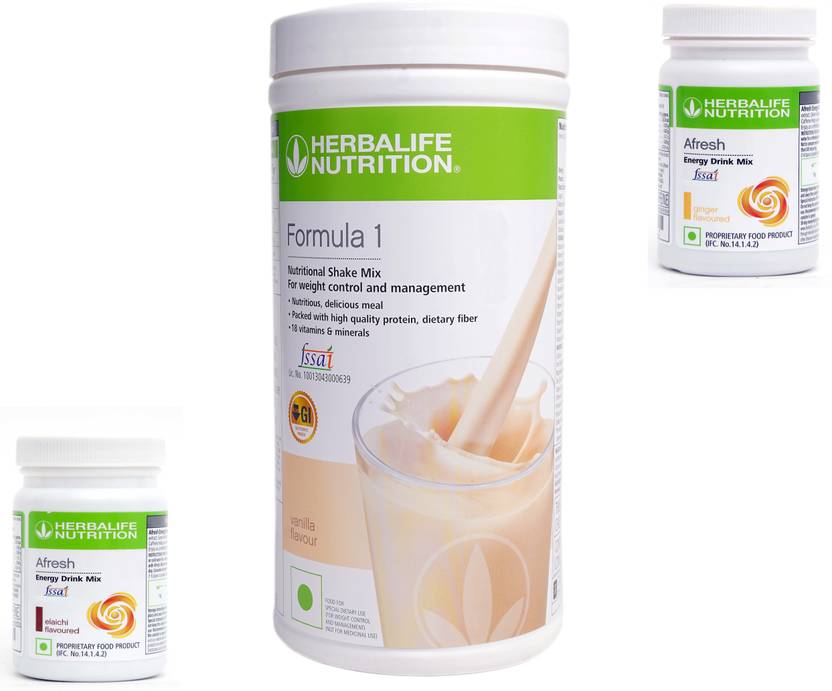 HERBALIFE Afresh Energy Drink Mix ELAICHI AND GINGER With Formula1