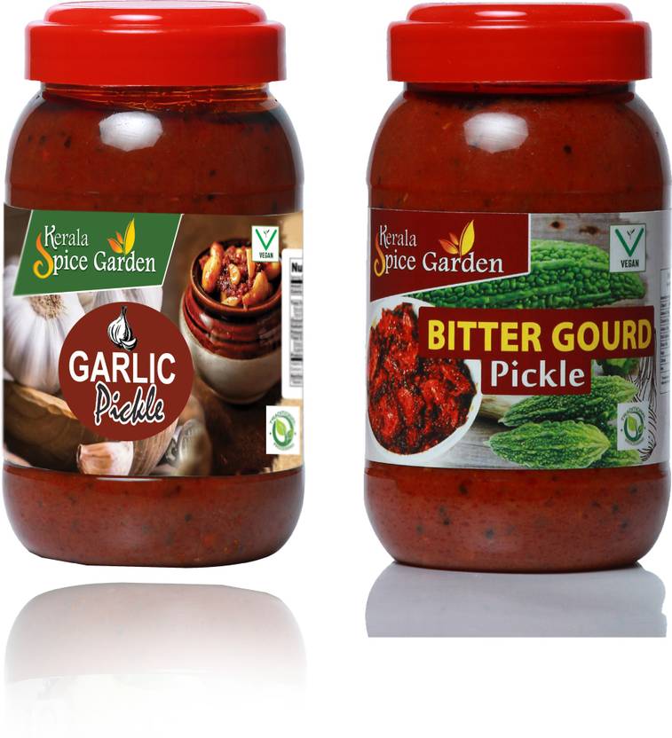 Kerala Spice Garden Garlic & Bitter Gourd Pickle 100 Natural Kerala