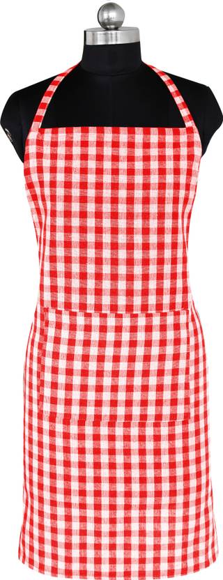 Feather Green Cotton Home Use Apron - Free Size