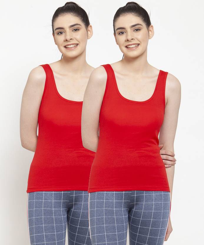 FRISKERS Women Red Tank Top/Vest