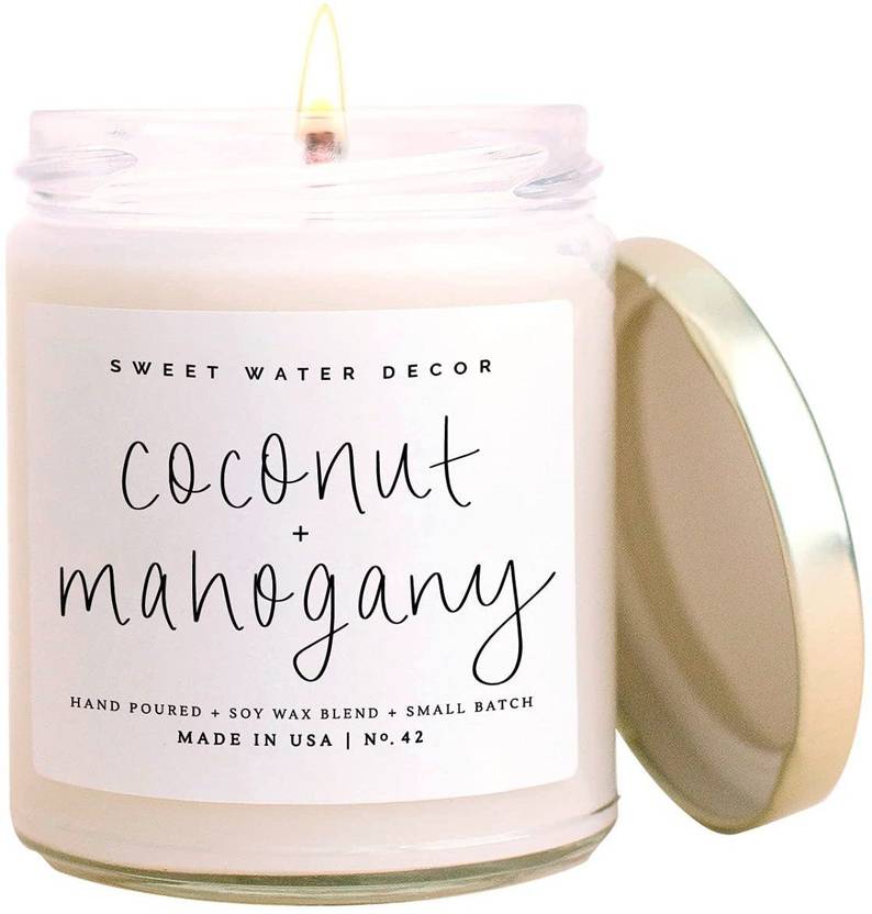 FYRLA Coconut + Mahogany Candle Citrus, Coconut, Vanilla Scented Candles for Home Price in