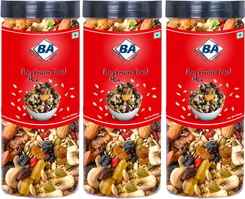 BA Dryfruits and Spices Premium Trail Mix Dry Fruits Nuts, Seeds 750g