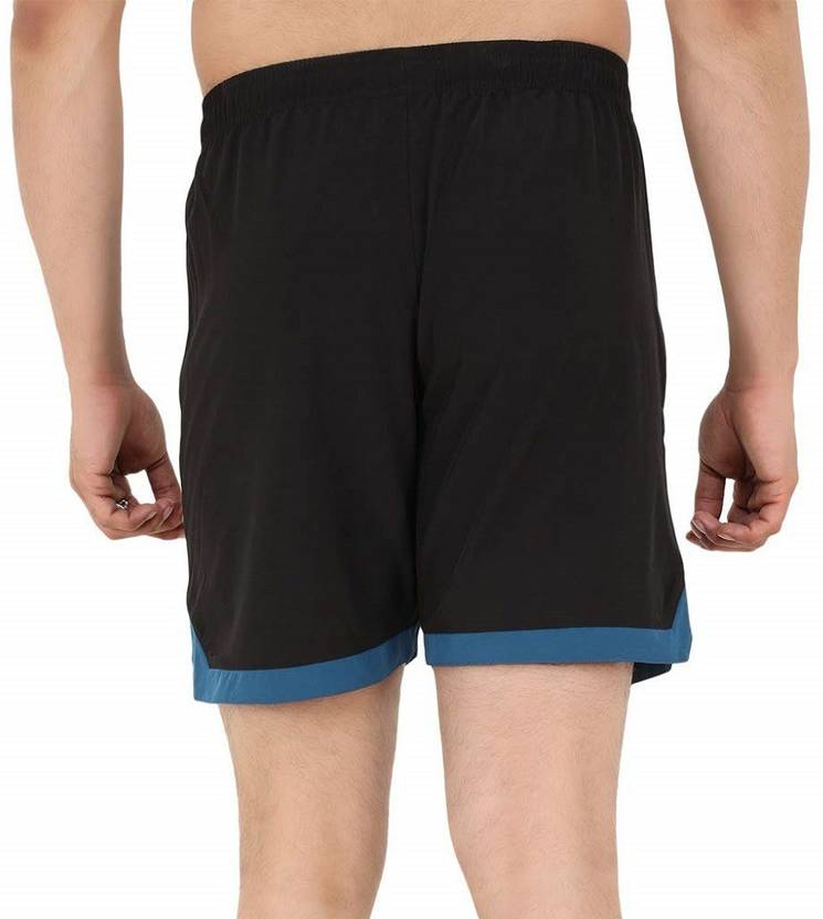 Solid Men Dark Blue Running Shorts