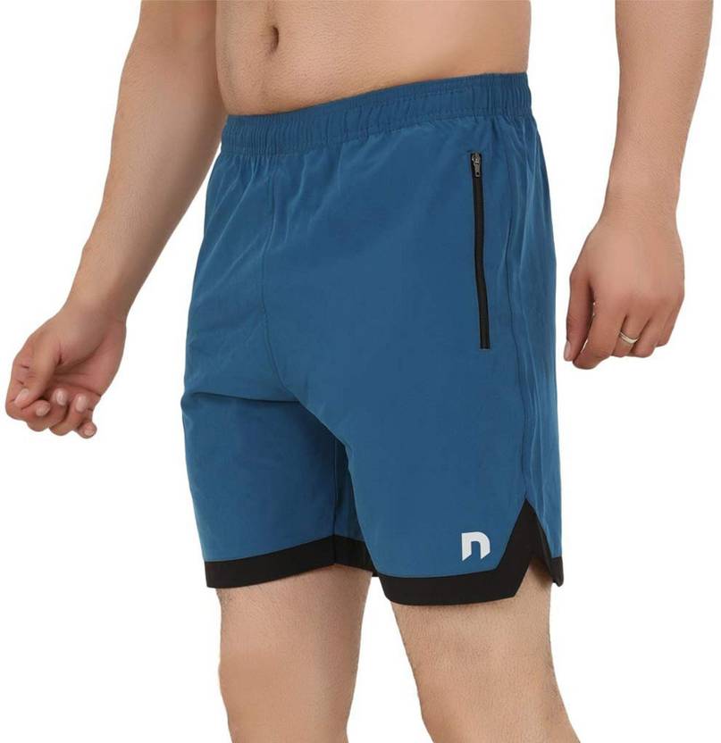 Solid Men Dark Blue Regular Shorts