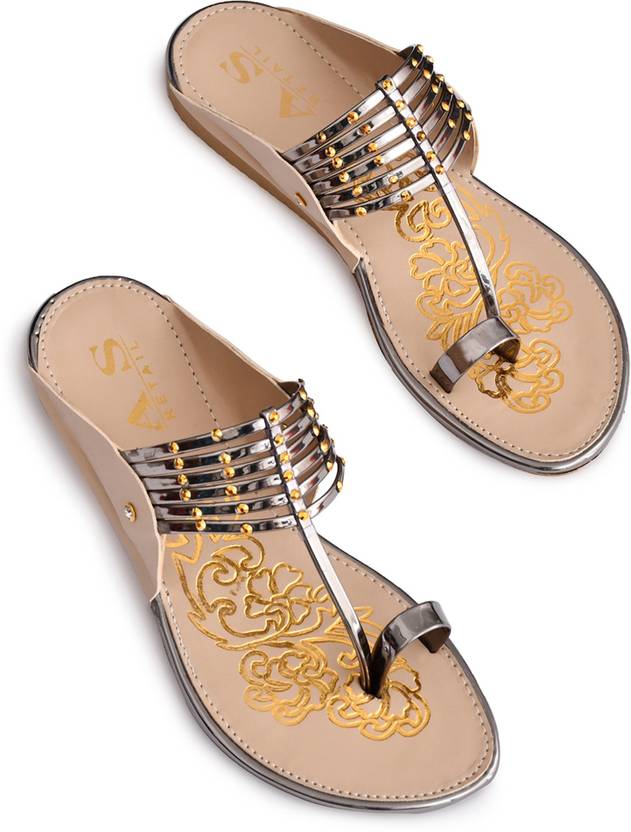 Women Beige Flats Sandal