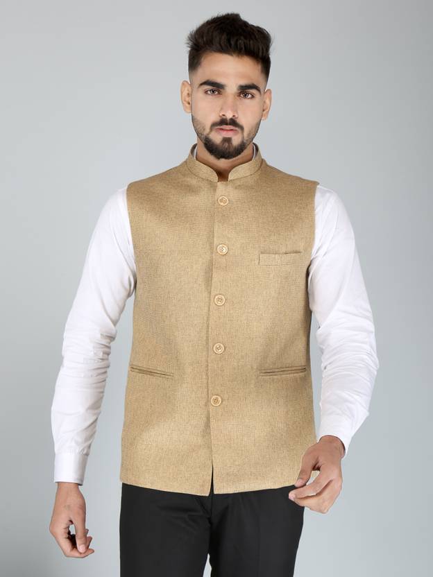 Men Solid Nehru Jacket