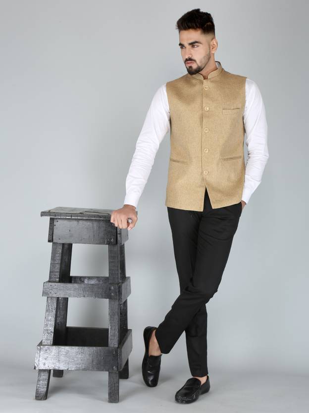 Men Solid Nehru Jacket