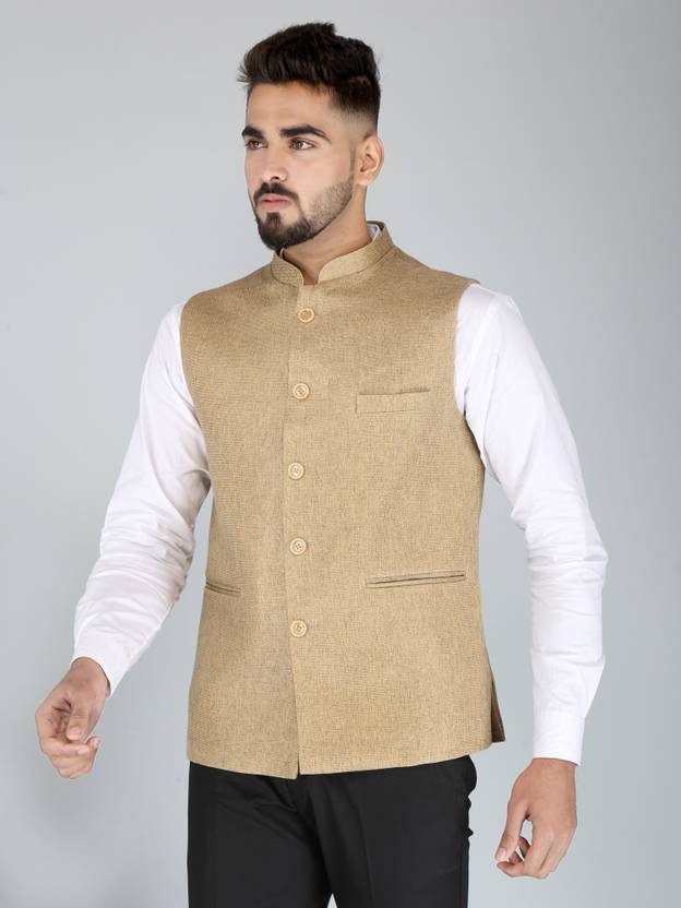 Men Solid Nehru Jacket