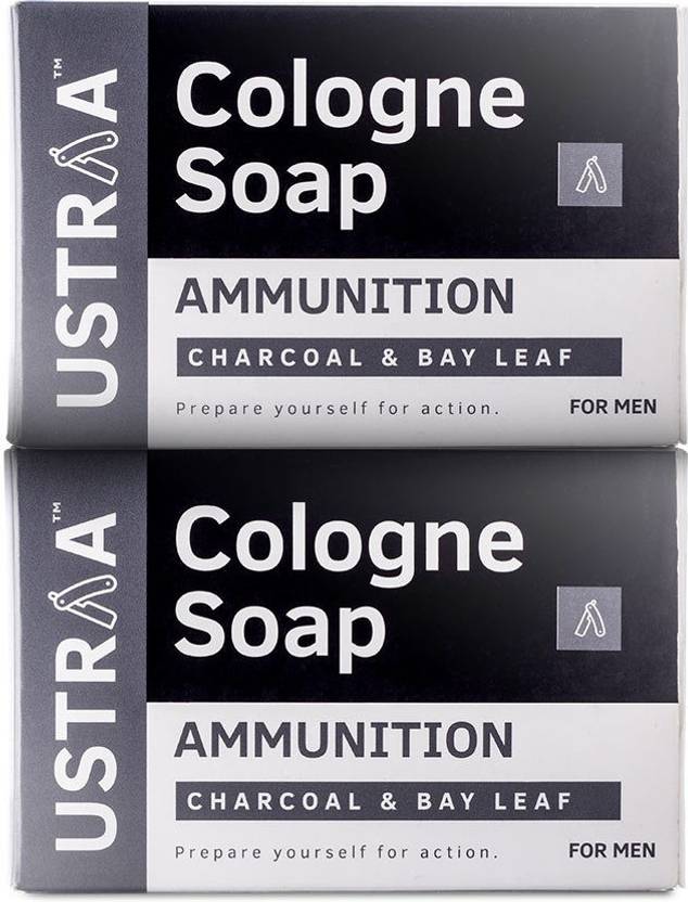 USTRAA Ammunition Cologne Soap with Charcoal & Bay Leaf, Nourishing & Cleansing Soap