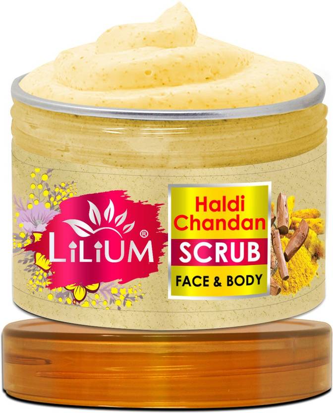 LILIUM Haldi Chandan Face & Body Scrub With Turmeric Oil & Sandalwood Oil Scrub