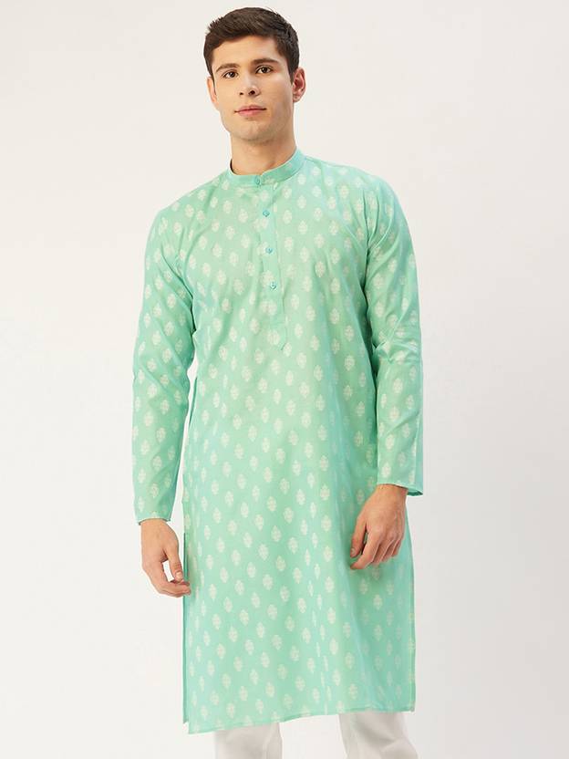 Jompers Printed Cotton Blend Straight Kurta for Men