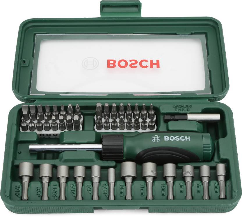 Bosch 46 Piece Screwdriver Set (Black and Silver) Price in India Buy