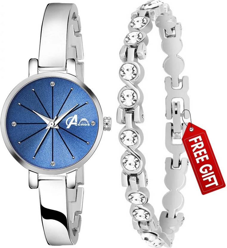 Acnos Analog Watch - For Girls Branded stainless steel Silver Band bracelet watch For Women Watch For Girls