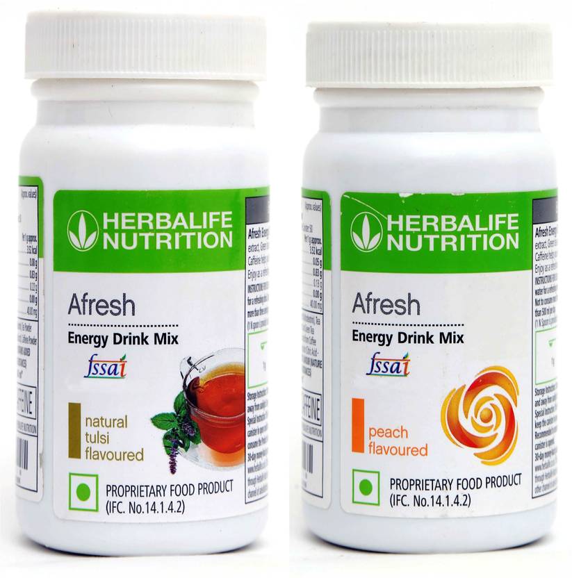 Herbalife Nutrition Afresh Energy Drink Mix Tulsi & Peach 2 pcs Energy
