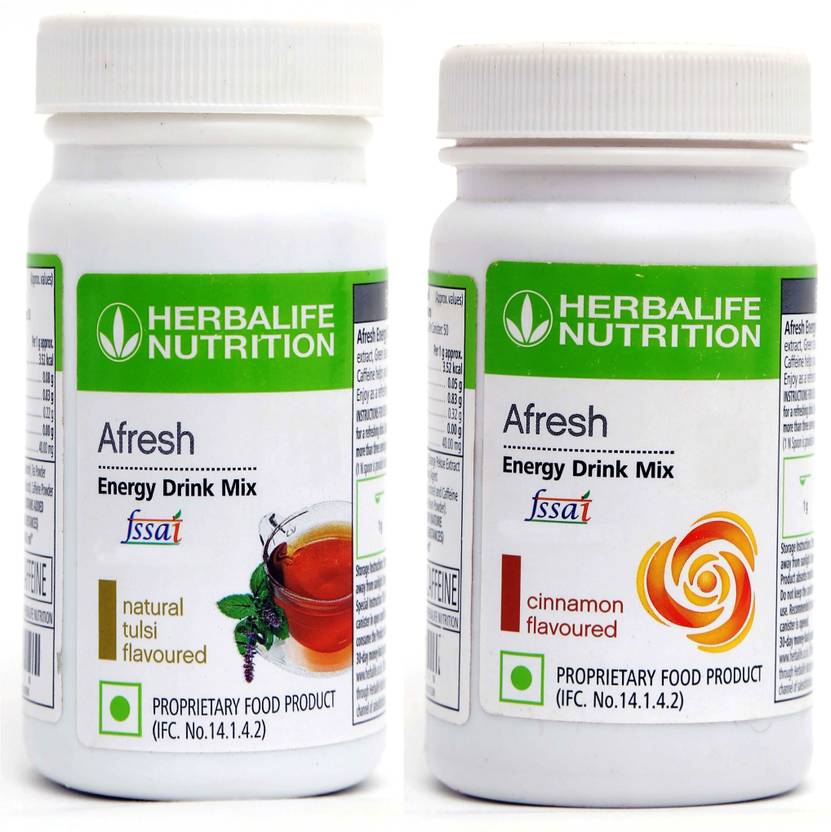 Herbalife Nutrition Afresh Energy Drink Mix Tulsi & Cinnamon 2 pcs Energy Drink Price in India