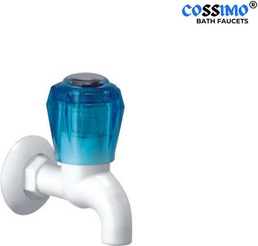 BATHONIX White PVC Bib Cock for Kitchen/Bathroom/Wash Basins[Hot/Cold Water] Bib Tap Faucet