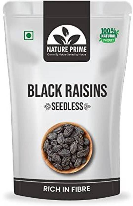 Nature Prime Black Raisins ( Kishmish ) Seedless 250G Raisins Price in