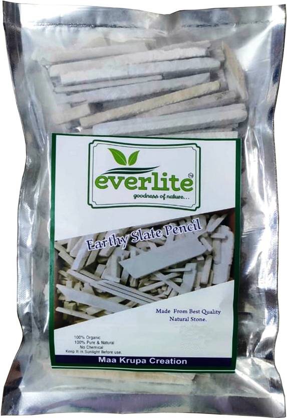 everlite 250gm white natural stone slate pencil for eating & writing