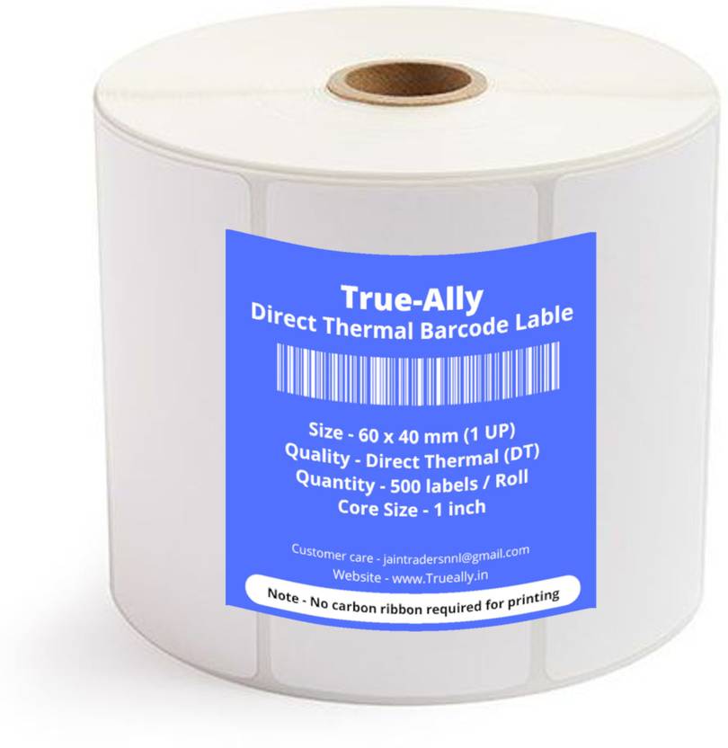 True Ally 500 Labels Per Roll White Self Adhesive Sticker For true-ally-500-labels-per-roll-white-self-adhesive-sticker-for