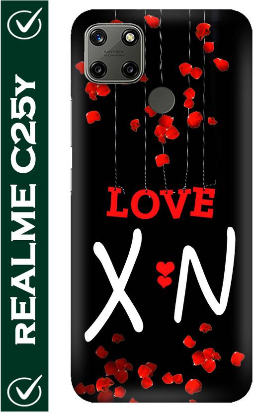 FULLYIDEA Back Cover for realme C25Y, RMX3265, Letter X ...