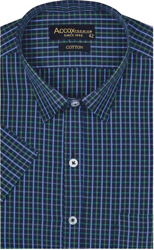 ACCOX Men Regular Fit Checkered Formal Shirt