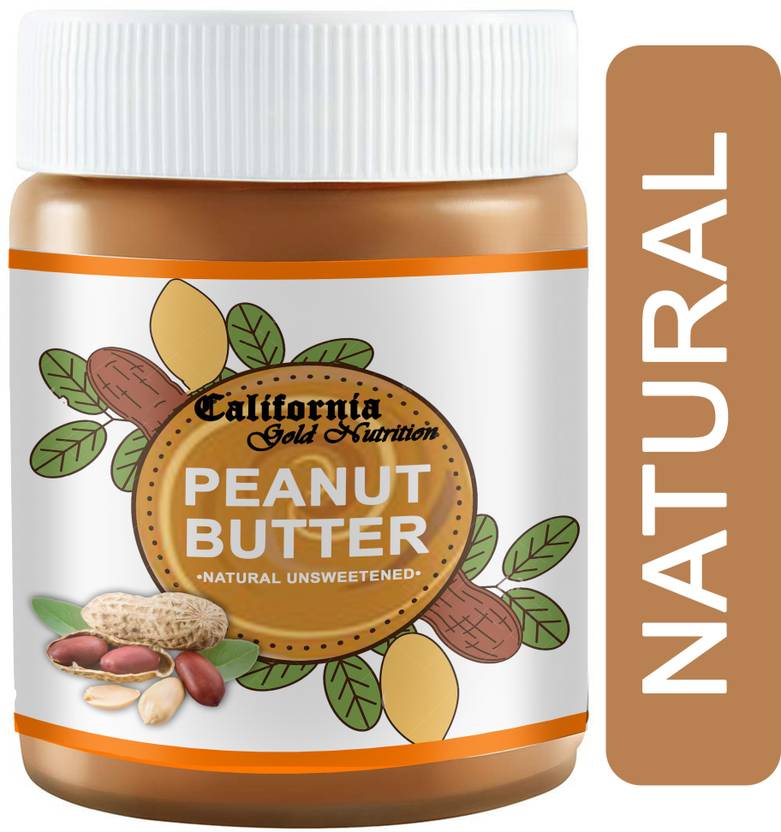 California Gold Nutrition Natural Unsweetened Peanut Butter 1Kg Pack Of