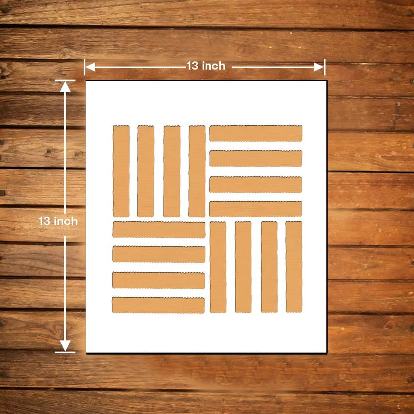 ARandNJ Painting Wall Stencils Pack of 1 (Size 13X13 Inch) PATTERN