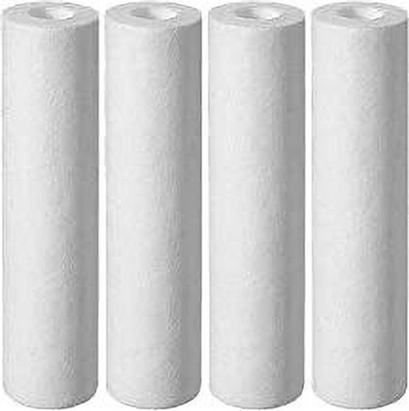 CarBunk 10-inch PP Spun Filter for R.O. Purifiers, Pack of 4 Solid Filter Cartridge