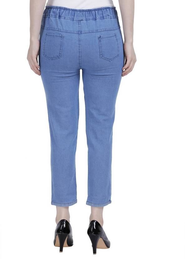 Women Skinny Mid Rise Blue Jeans  (Pack of 2)