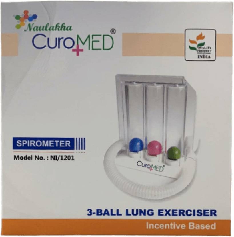 Naulakha Curomed Spirometer Model NI/1201 3Ball Lung Exerciser