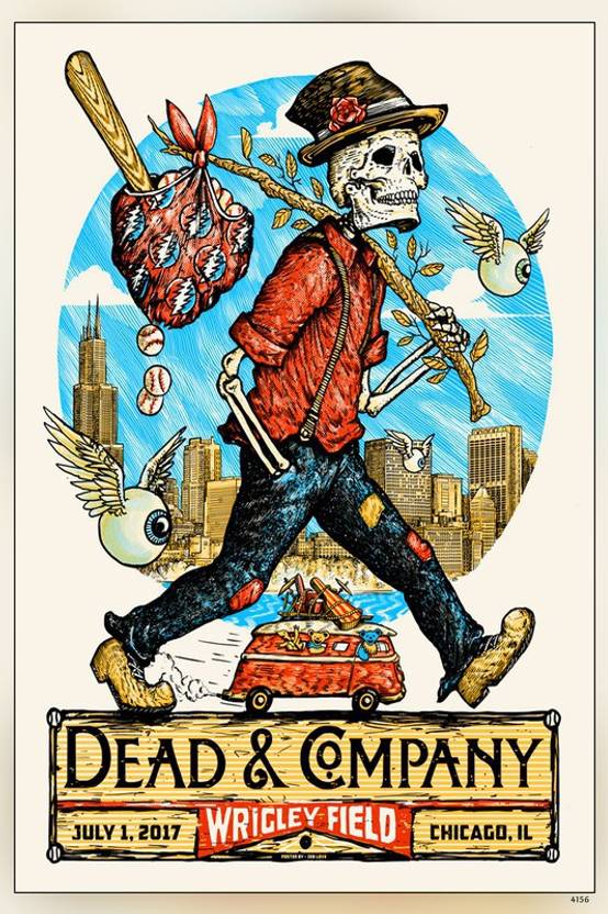 Dead & Company Wrigley Field Chicago Matte Finish Poster Paper Print
