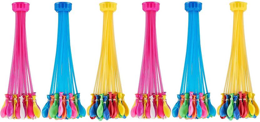 Aseenaa Solid Water Balloons Holi for Kids Boys and Girls, Six Bunches (222 Balloons) Magic Balloon