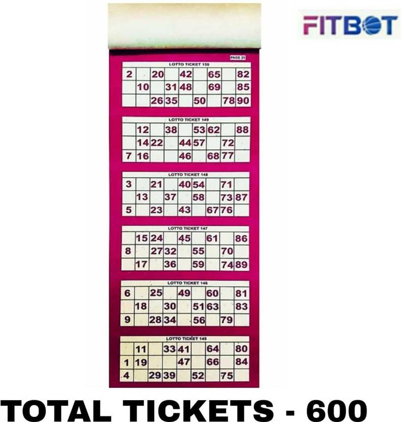 FITBOT Tambola tickets 600 chits Party & Fun Games Board Game Tambola