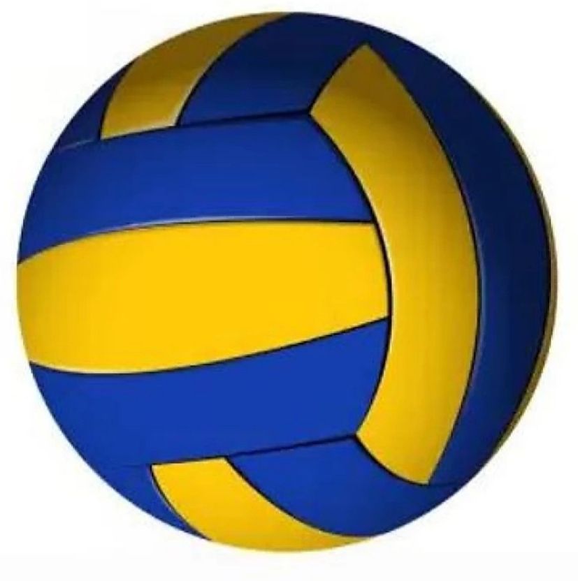 singhals Volleyball Size 5, White, Yellow Pack of 1 - Image 1